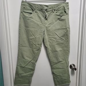 Denim high-water pants